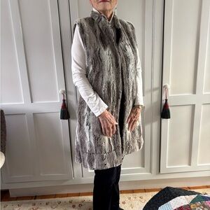 Pandemonium Millinery Reversible Faux Fur Vest Size M Worn once